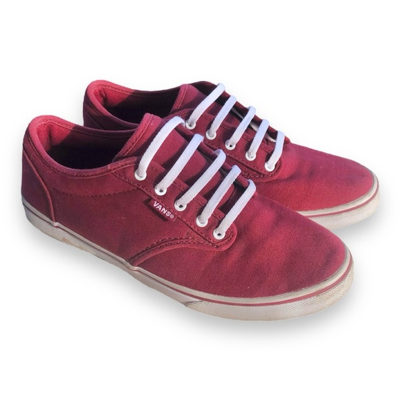 Vans Authentic Lo Pro Red Sneakers Size 7 - Picture 1 of 9